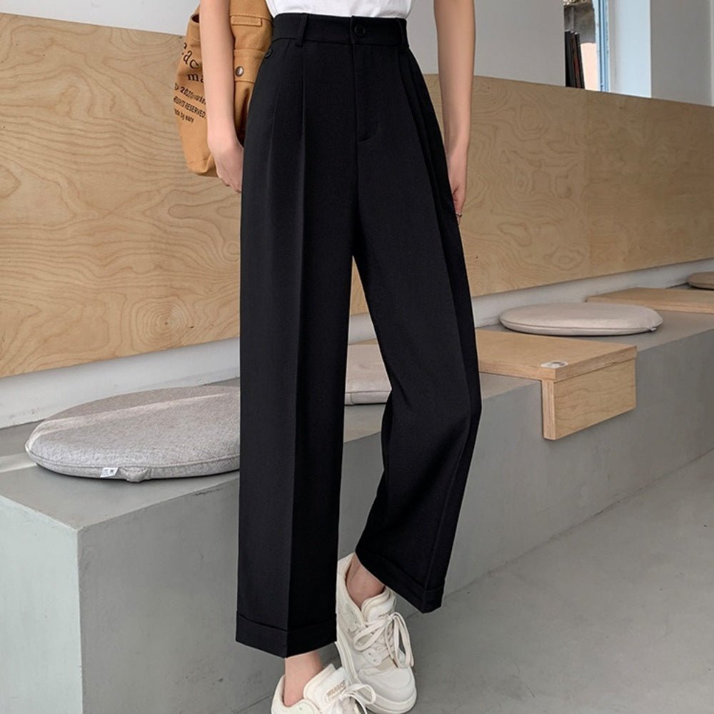 裾折り返し線有りクロップドパンツ|オフィスカジュアル レディース 通販 Millennial Generation【ミレジェネ】