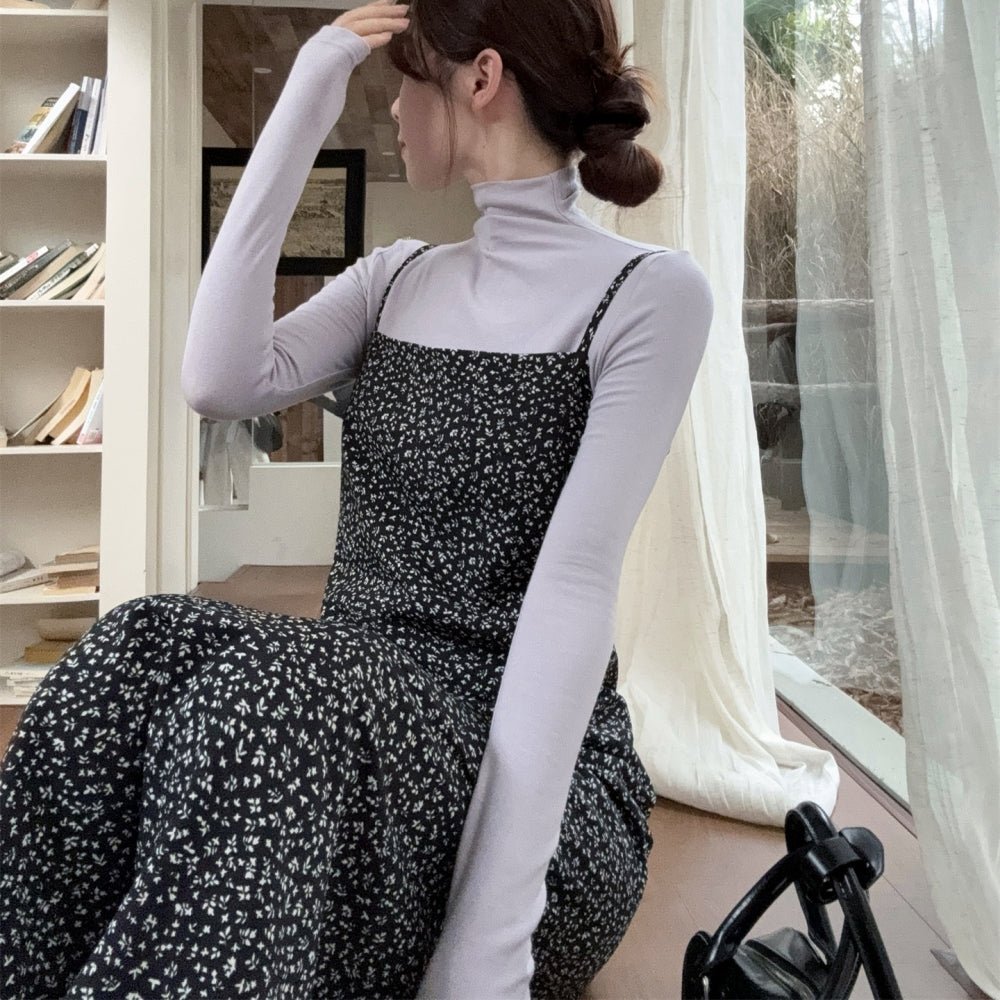 単色小花柄キャミワンピース|オフィスカジュアル レディース 通販【ミレジェネ】