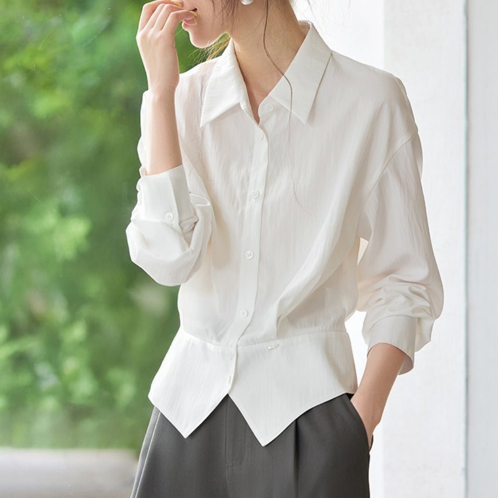 ウエストシェイプブラウス|オフィスカジュアル レディース 通販【ミレジェネ】
