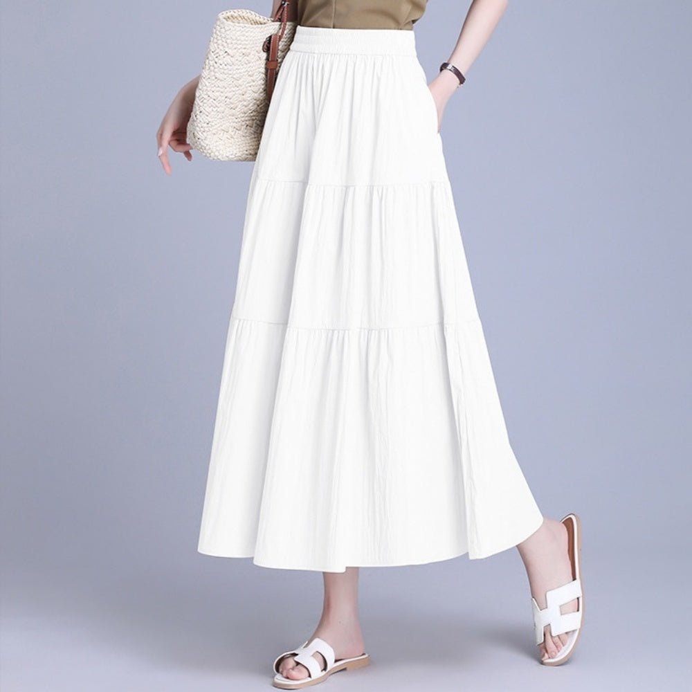 <即納>総ゴムティアードロングスカート|オフィスカジュアル レディース 通販 Millennial Generation【ミレジェネ】