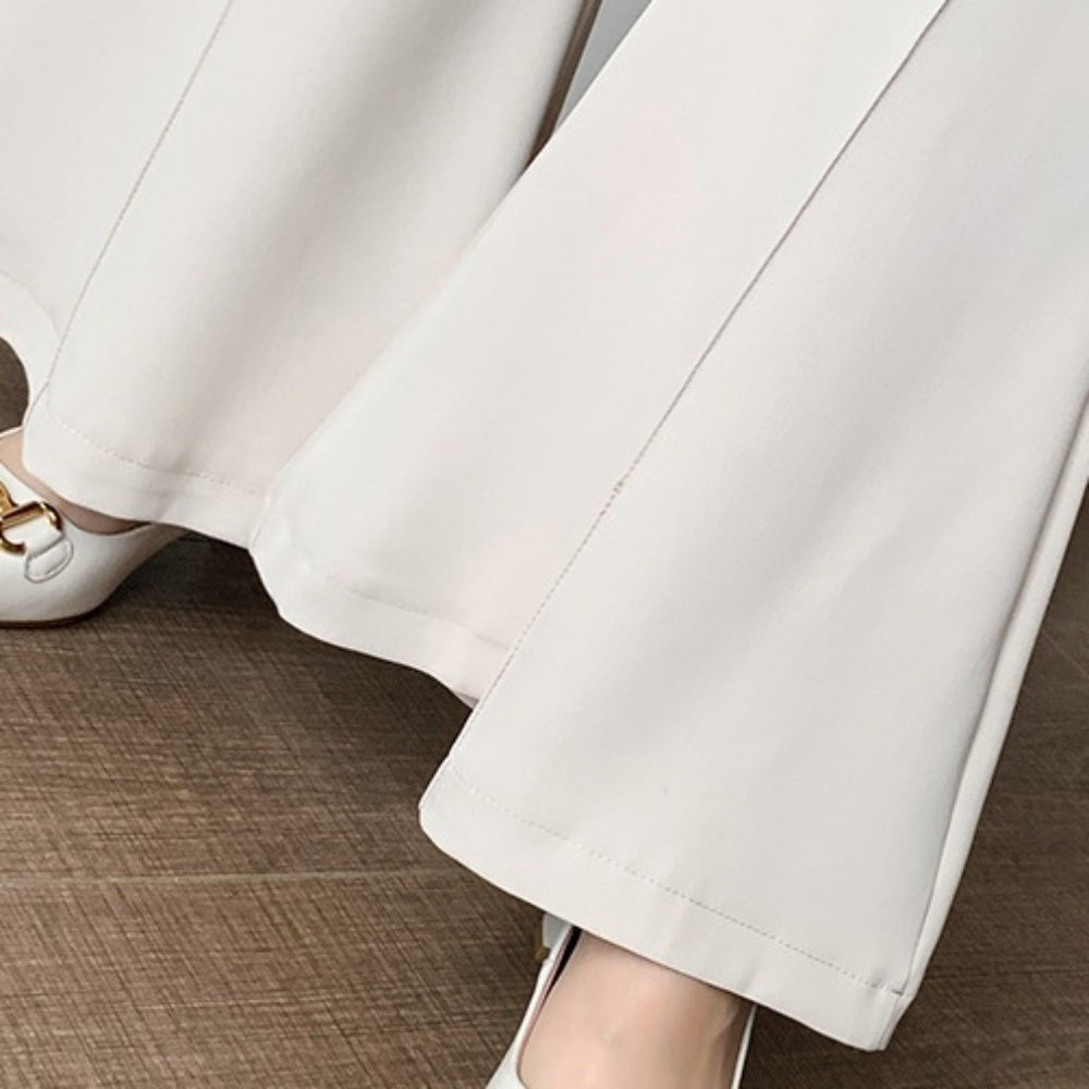 フロントアシメデザインフレアパンツ|オフィスカジュアル レディース 通販【ミレジェネ】