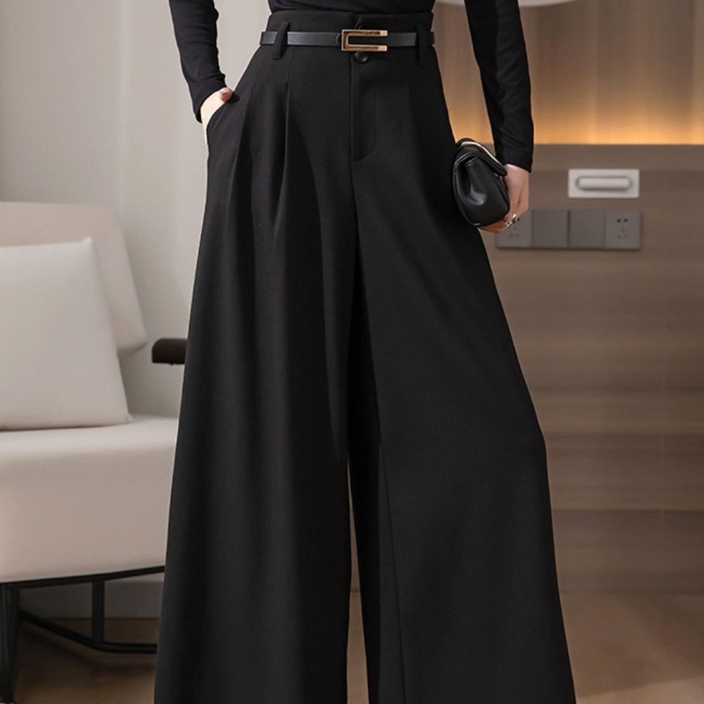ハイウエストタック入りワイドパンツ|オフィスカジュアル レディース 通販【ミレジェネ】