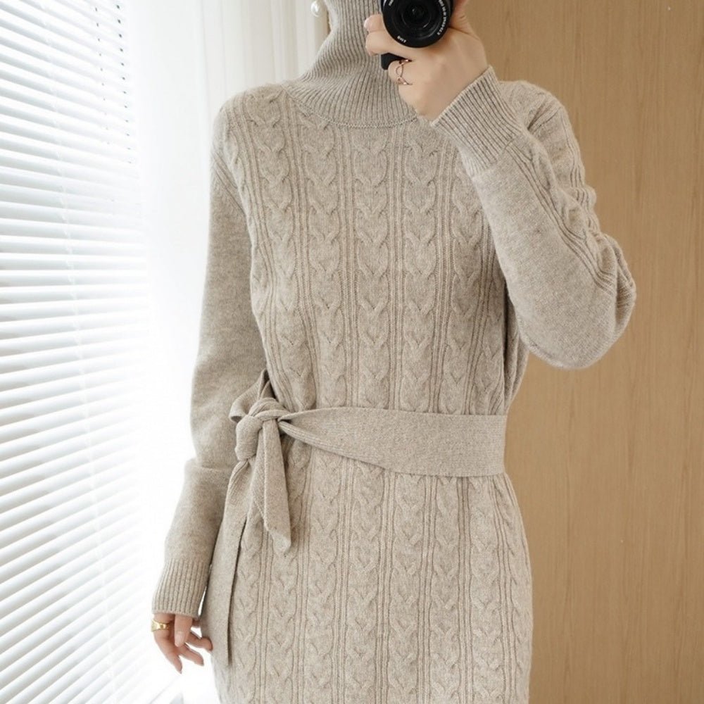 ケーブル編みニットワンピ|オフィスカジュアル レディース 通販【ミレジェネ】