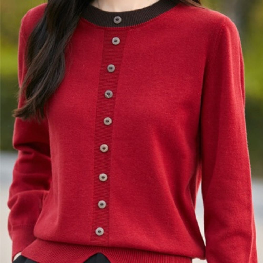 フロントスリットカーディガン風ニット|オフィスカジュアル レディース 通販【ミレジェネ】