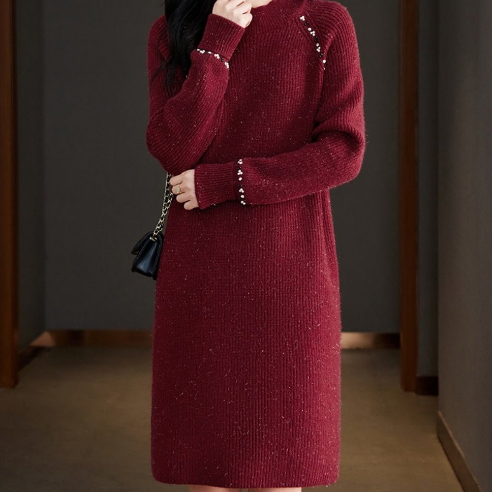 装飾付ニットワンピース|オフィスカジュアル レディース 通販【ミレジェネ】