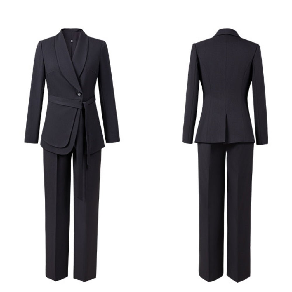 ウエストマークロングジャケット・ワイドパンツセットアップ|オフィスカジュアル レディース 通販【ミレジェネ】