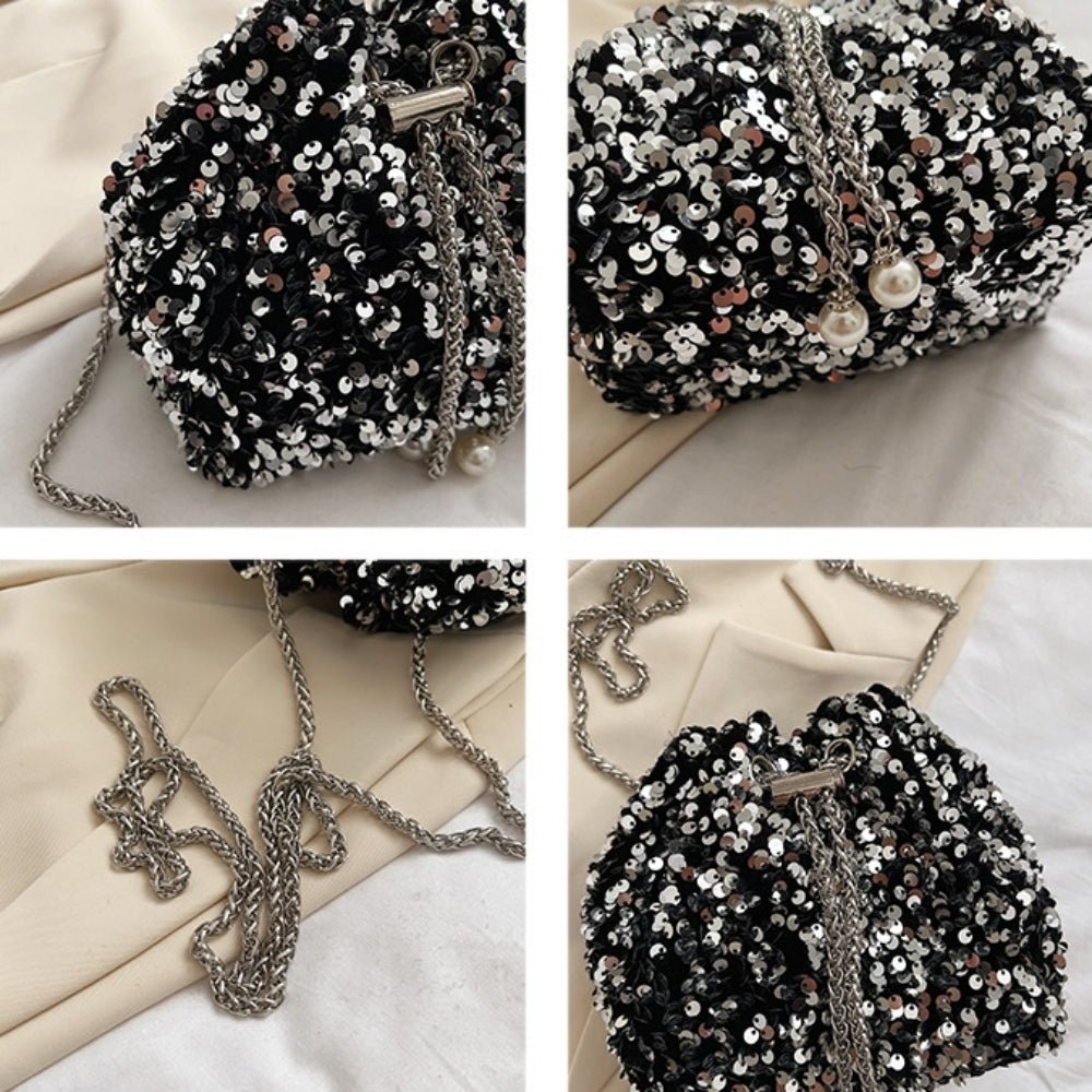 スパンコール巾着 ミニショルダーバッグ|オフィスカジュアル レディース 通販【ミレジェネ】