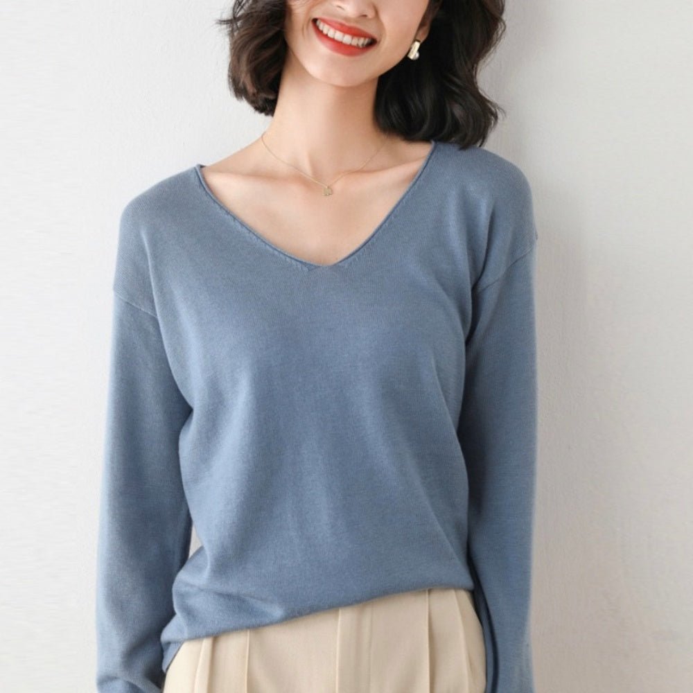 カシミヤ タッチネックセーター|オフィスカジュアル レディース 通販【ミレジェネ】
