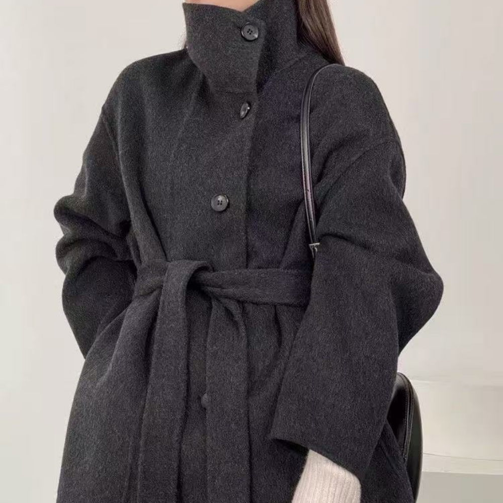 スタンドカラーミドルコート|オフィスカジュアル レディース 通販【ミレジェネ】