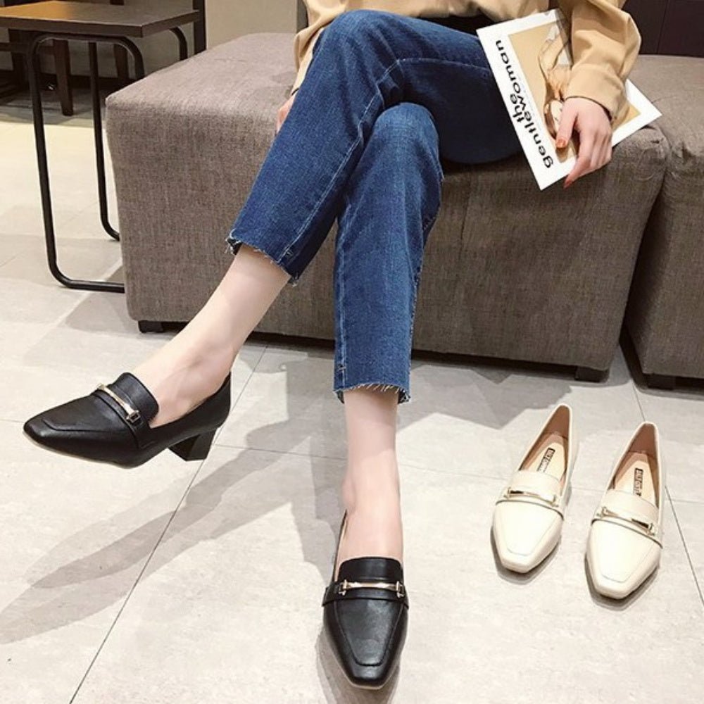 ビットヒールローファ|オフィスカジュアル レディース 通販【ミレジェネ】