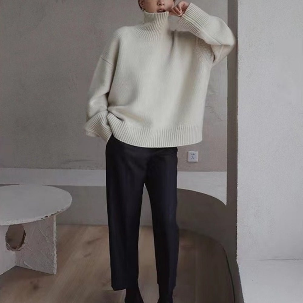 タートルネックオーバーシルエットニット|オフィスカジュアル レディース 通販【ミレジェネ】