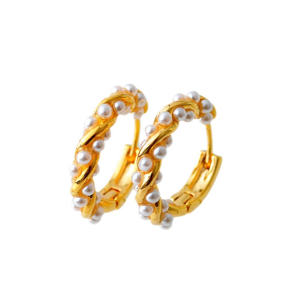 ツイストパールフープピアス|オフィスカジュアル レディース 通販【ミレジェネ】