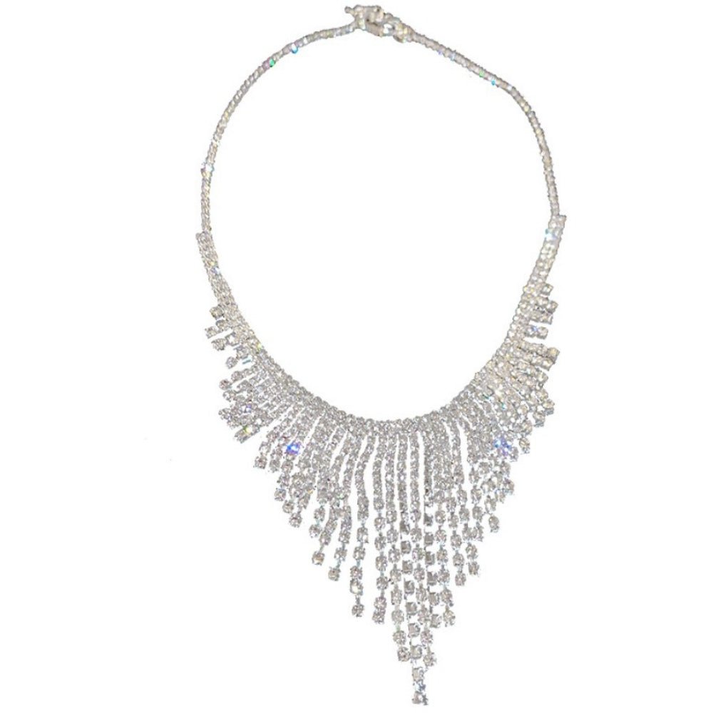 ビジューフリンジネックレス|オフィスカジュアル レディース 通販【ミレジェネ】