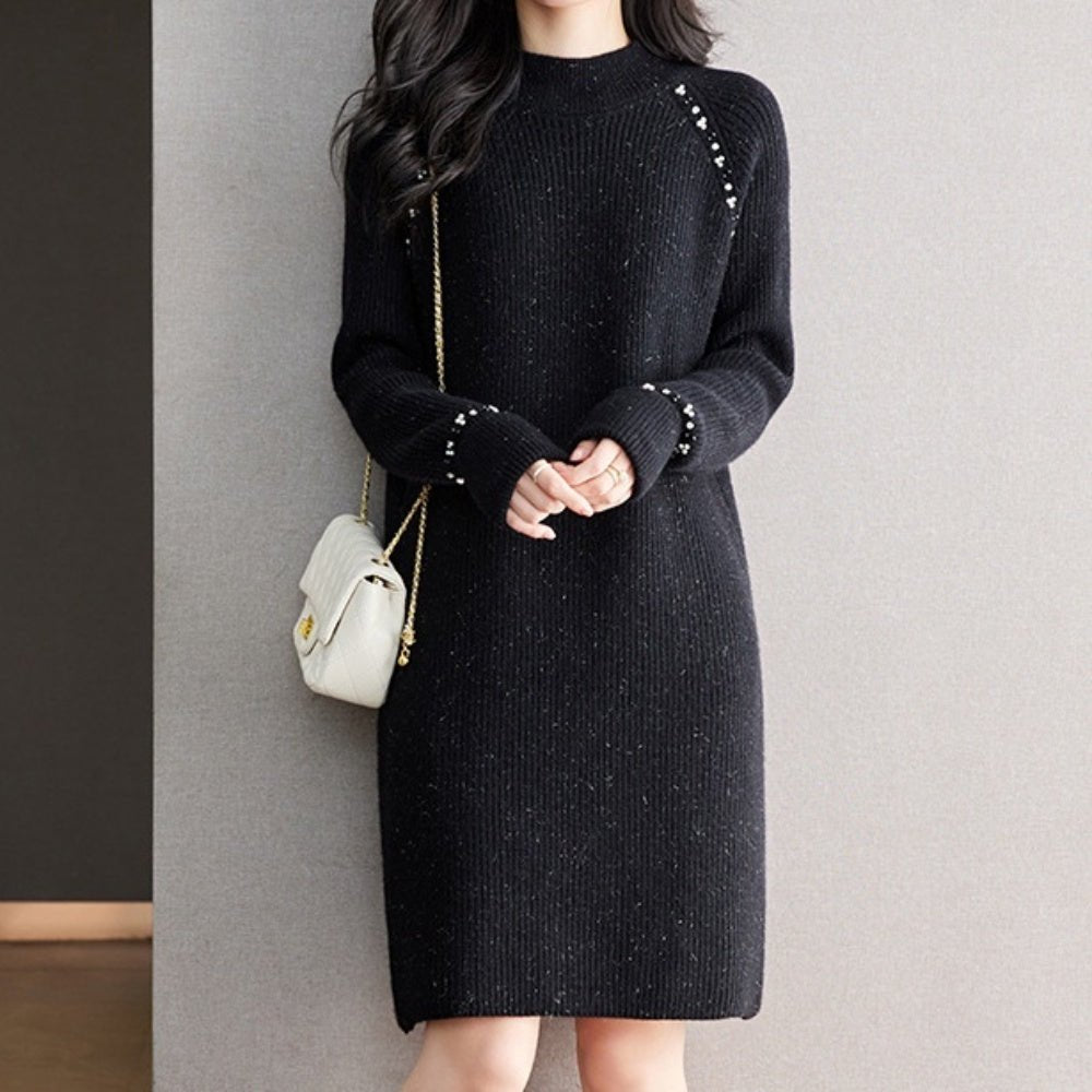 装飾付ニットワンピース|オフィスカジュアル レディース 通販【ミレジェネ】