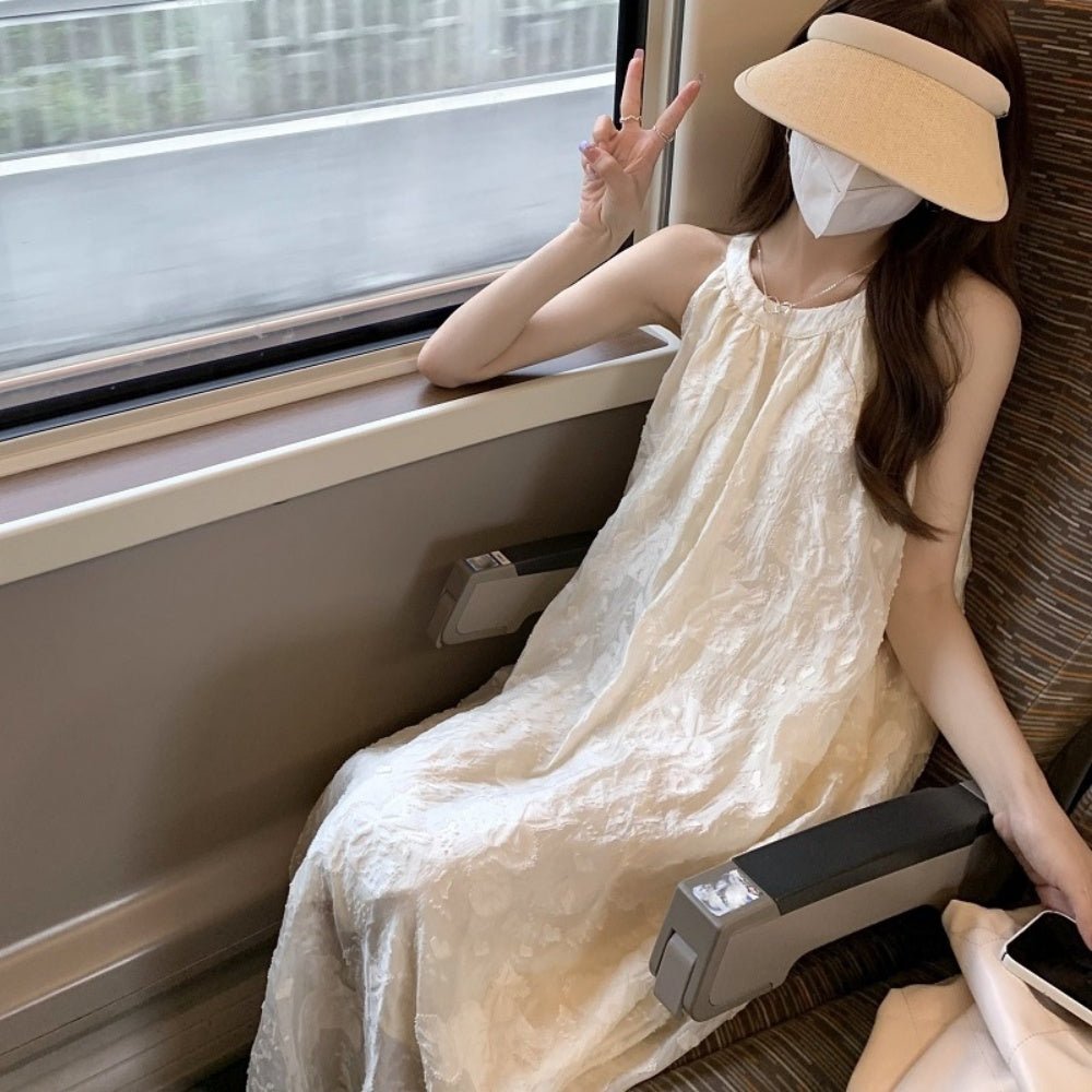 花柄ホルターネックワンピース|オフィスカジュアル レディース 通販【ミレジェネ】