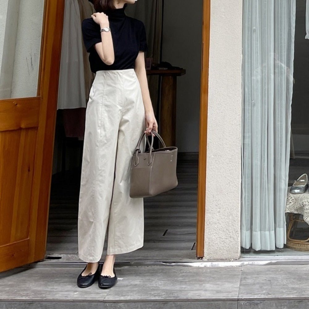 ハイウエストワイドレッグパンツ|オフィスカジュアル レディース 通販【ミレジェネ】