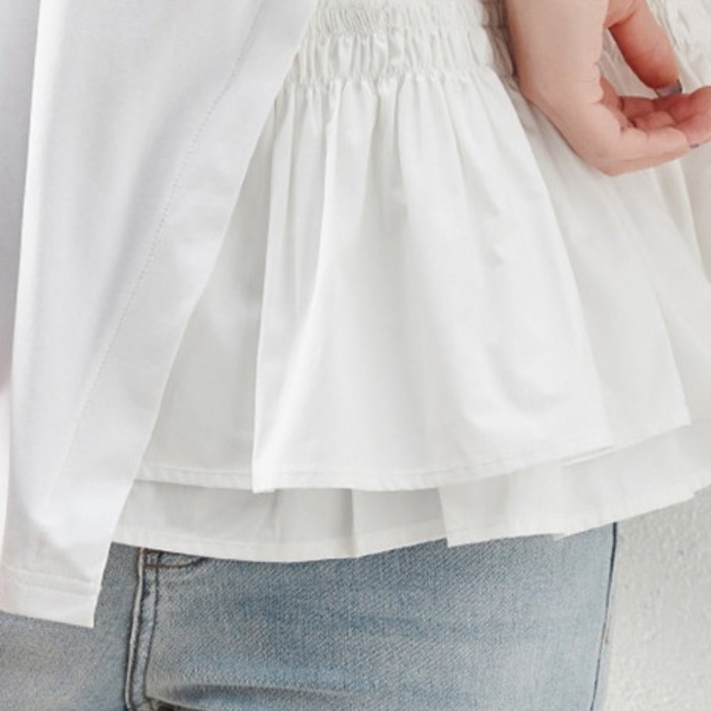 フリルデザイントップス|オフィスカジュアル レディース 通販【ミレジェネ】