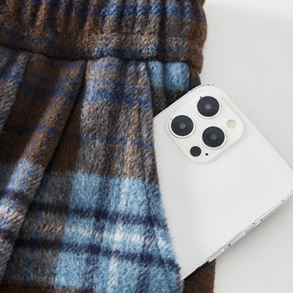 裏ボアチェックストレートパンツ|オフィスカジュアル レディース 通販【ミレジェネ】