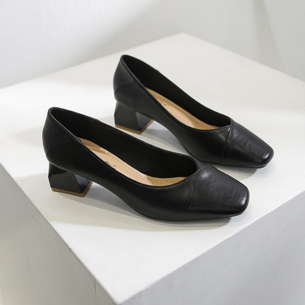 ヒールポイントカラー合皮パンプス|オフィスカジュアル レディース 通販 Millennial Generation【ミレジェネ】