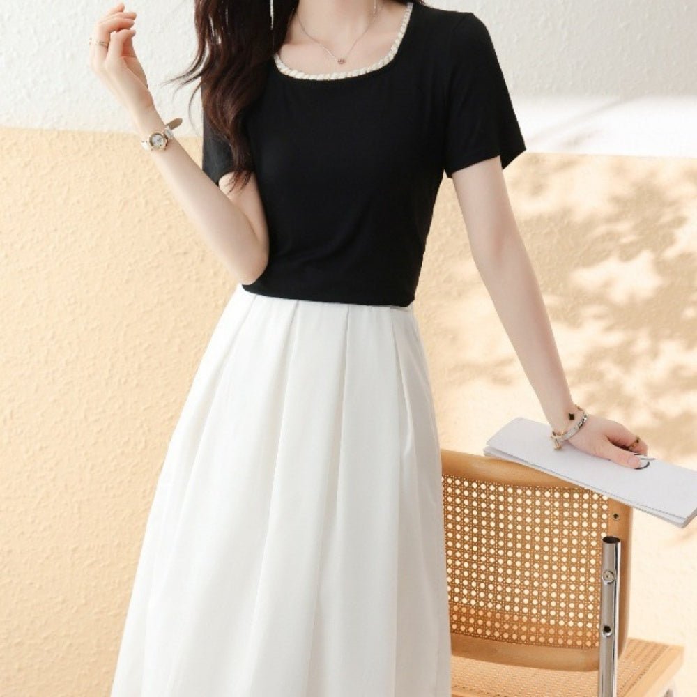 バイカラーフリルデザインセットアップ|オフィスカジュアル レディース 通販【ミレジェネ】