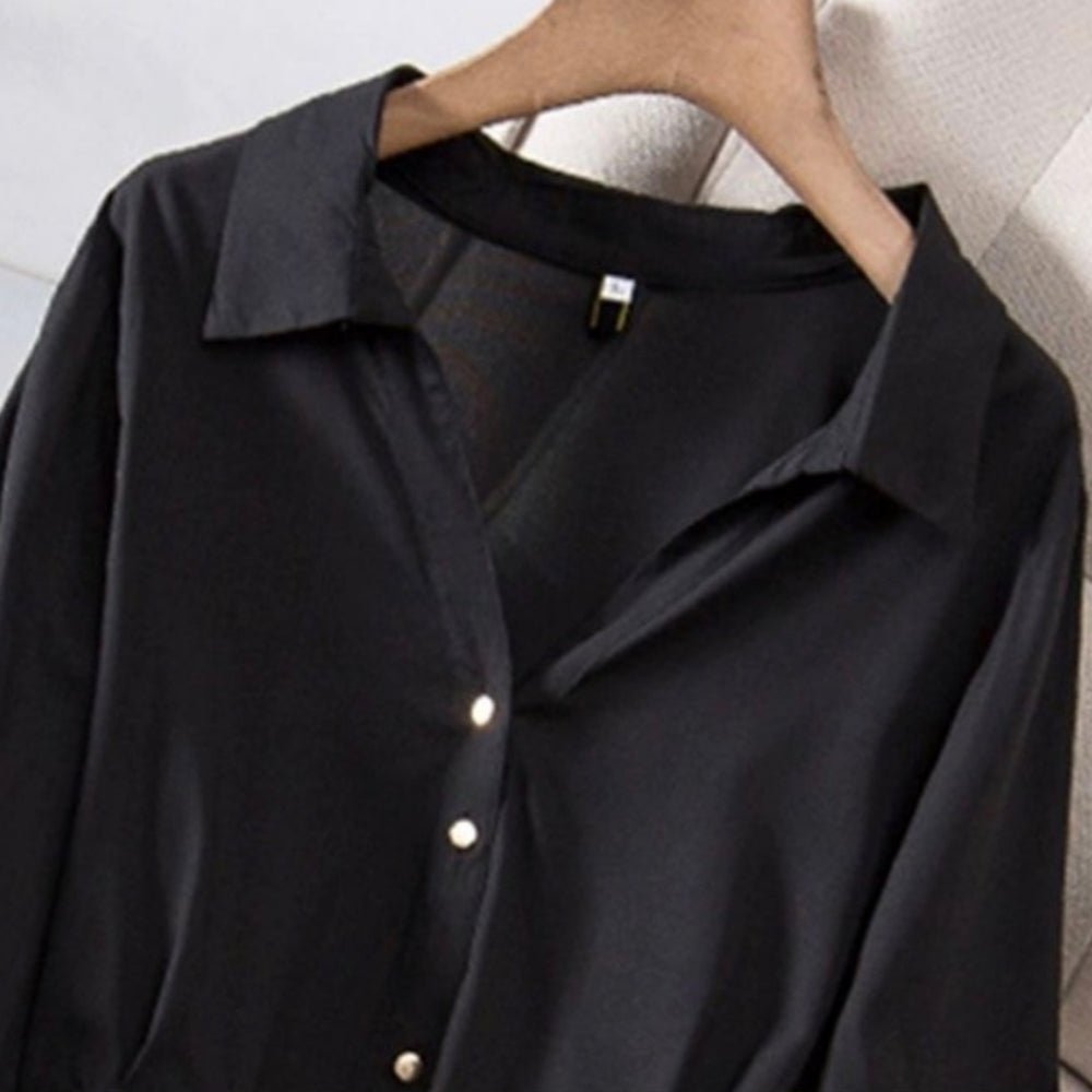 ウエストリボン付きスキッパーシャツ|オフィスカジュアル レディース 通販【ミレジェネ】