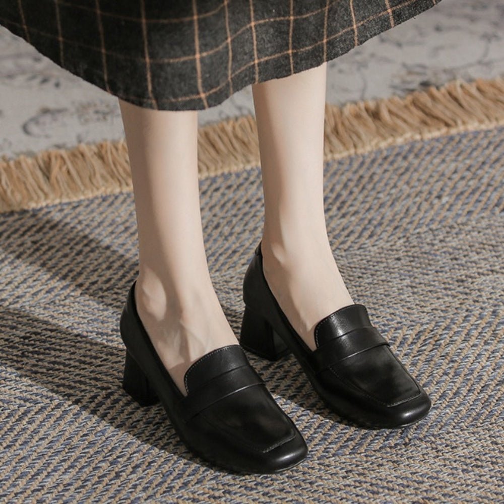 ベーシックヒールローファー|オフィスカジュアル レディース 通販 Millennial Generation【ミレジェネ】