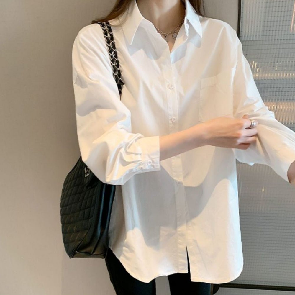 レギュラーカラーコットンシャツ|オフィスカジュアル レディース 通販【ミレジェネ】