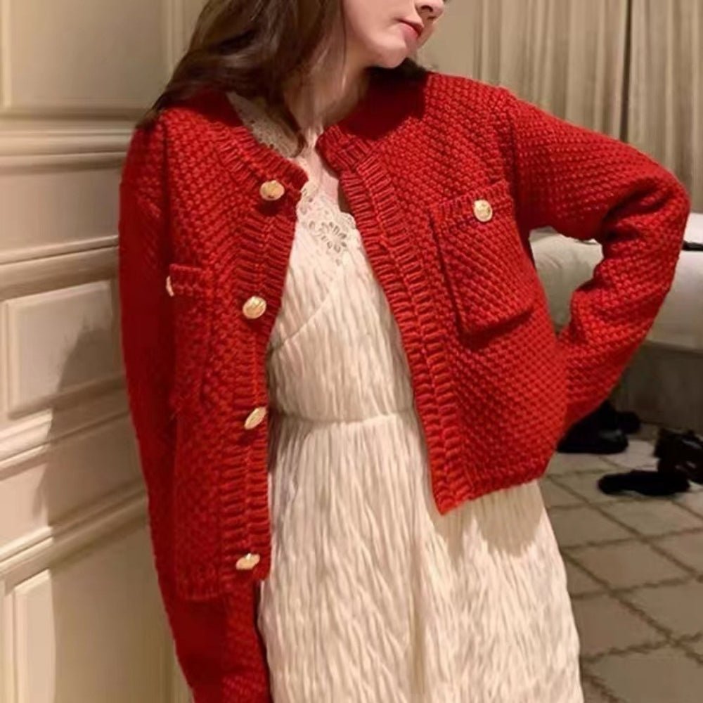 ワッフルニットカーディガン|オフィスカジュアル レディース 通販【ミレジェネ】