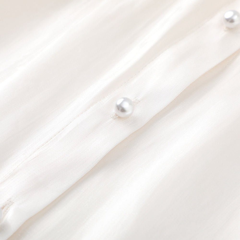 フラワーアクセントギャザーネックブラウス|オフィスカジュアル レディース 通販【ミレジェネ】