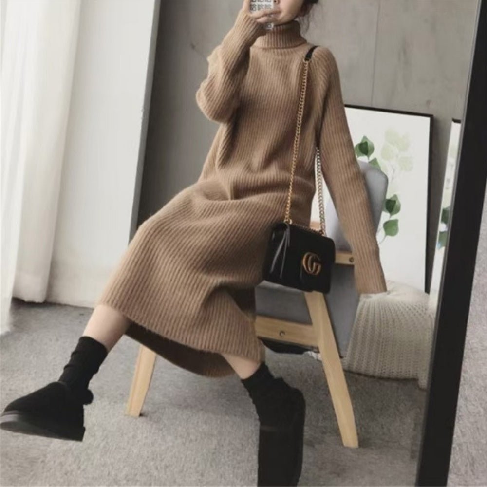 ハイネックロングニットワンピース|オフィスカジュアル レディース 通販【ミレジェネ】
