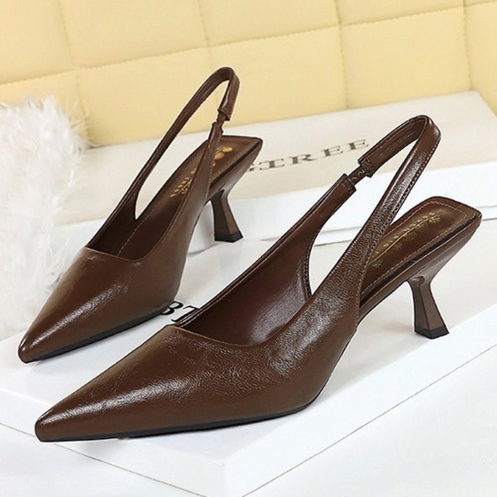 ポインテッドスリングバックパンプス|オフィスカジュアル レディース 通販【ミレジェネ】