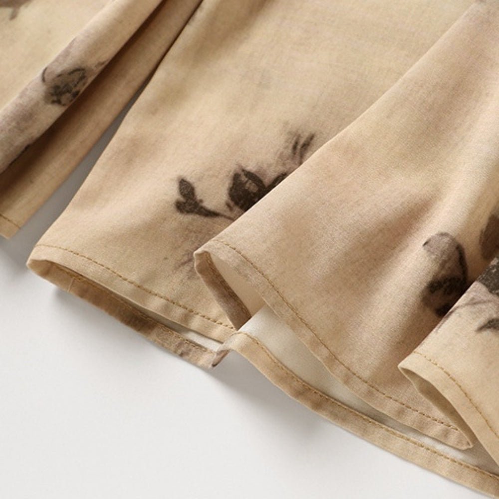 ウエストシャーリングリーフ柄パンツ|オフィスカジュアル レディース 通販【ミレジェネ】