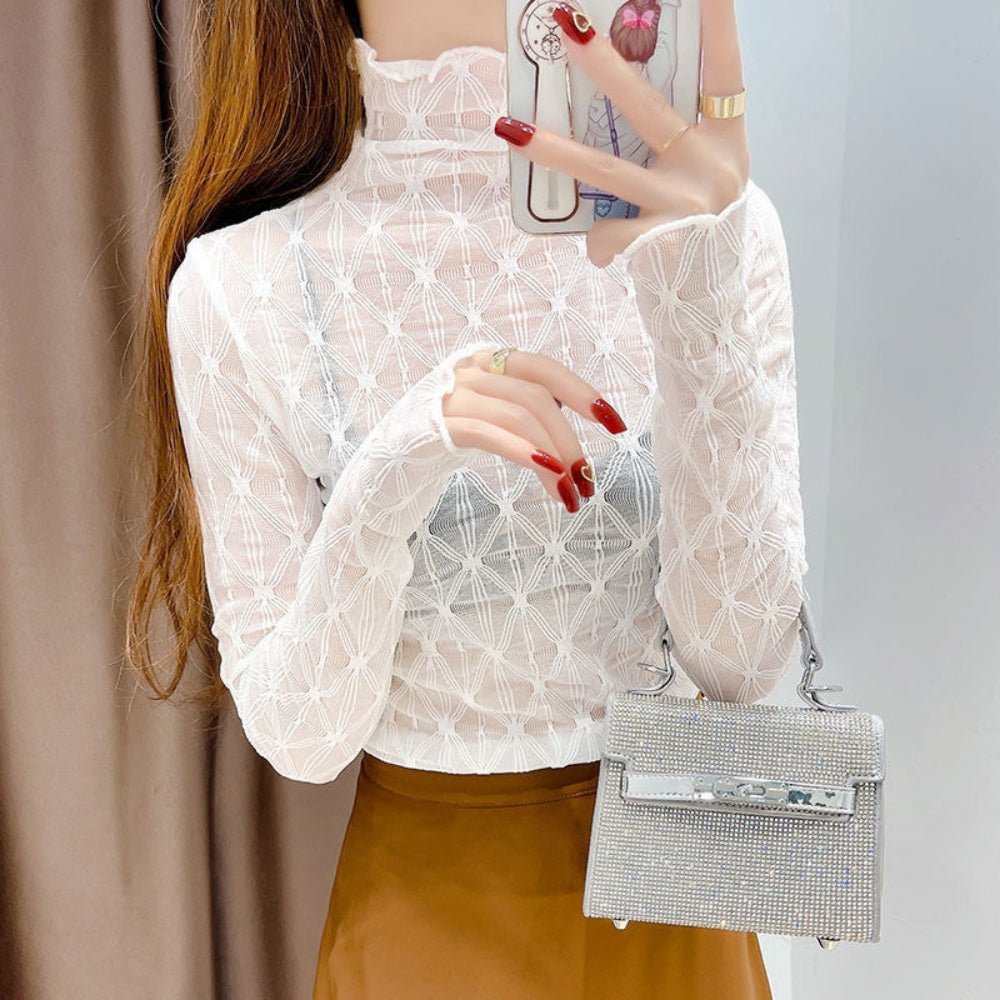 シアーレースシャツ|オフィスカジュアル レディース 通販【ミレジェネ】
