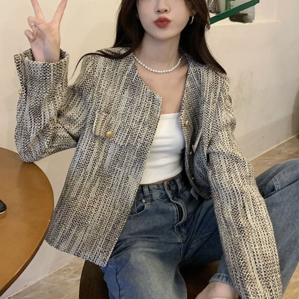ポケットモチーフツイードジャケット|オフィスカジュアル レディース 通販【ミレジェネ】