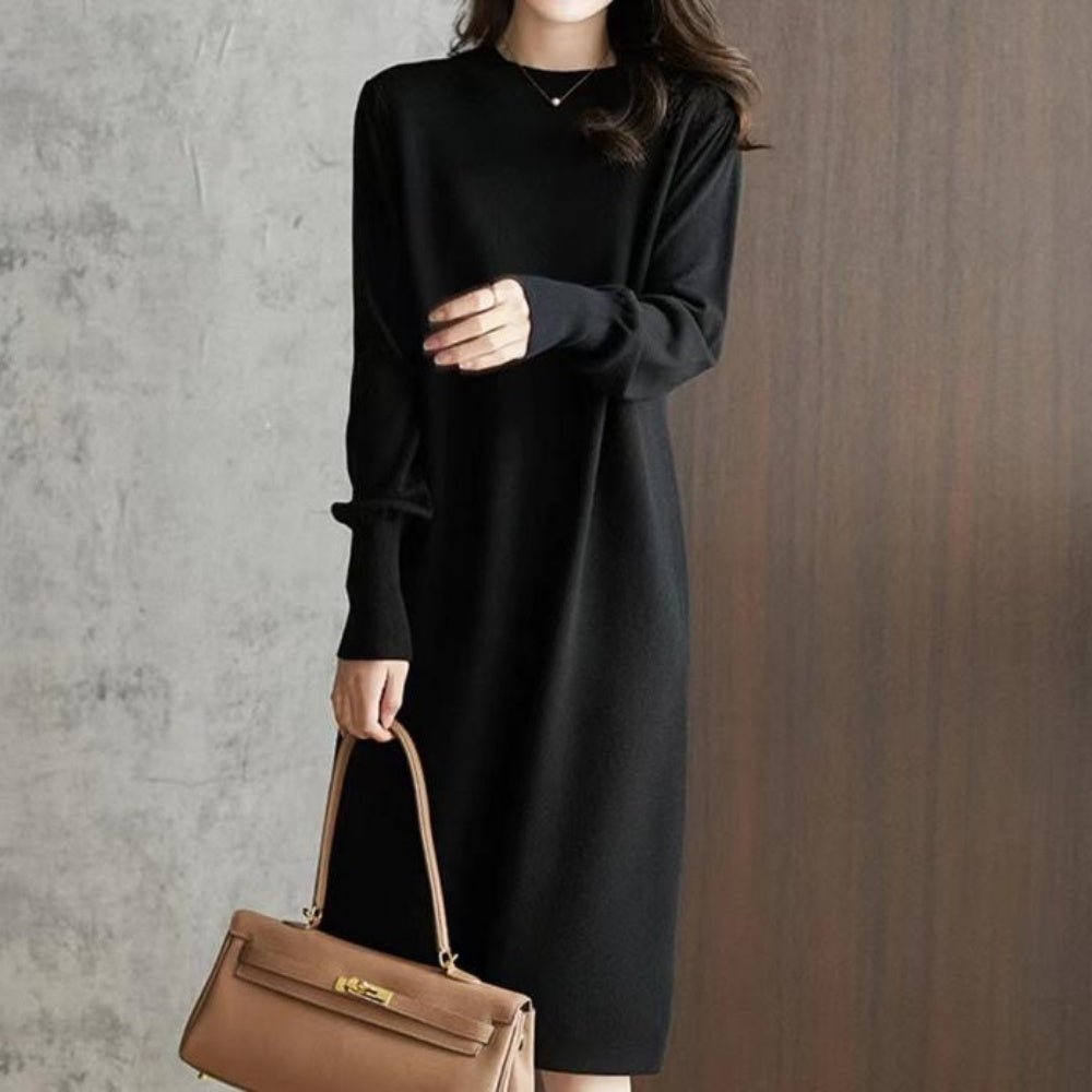 クルーネックニットワンピース|オフィスカジュアル レディース 通販【ミレジェネ】