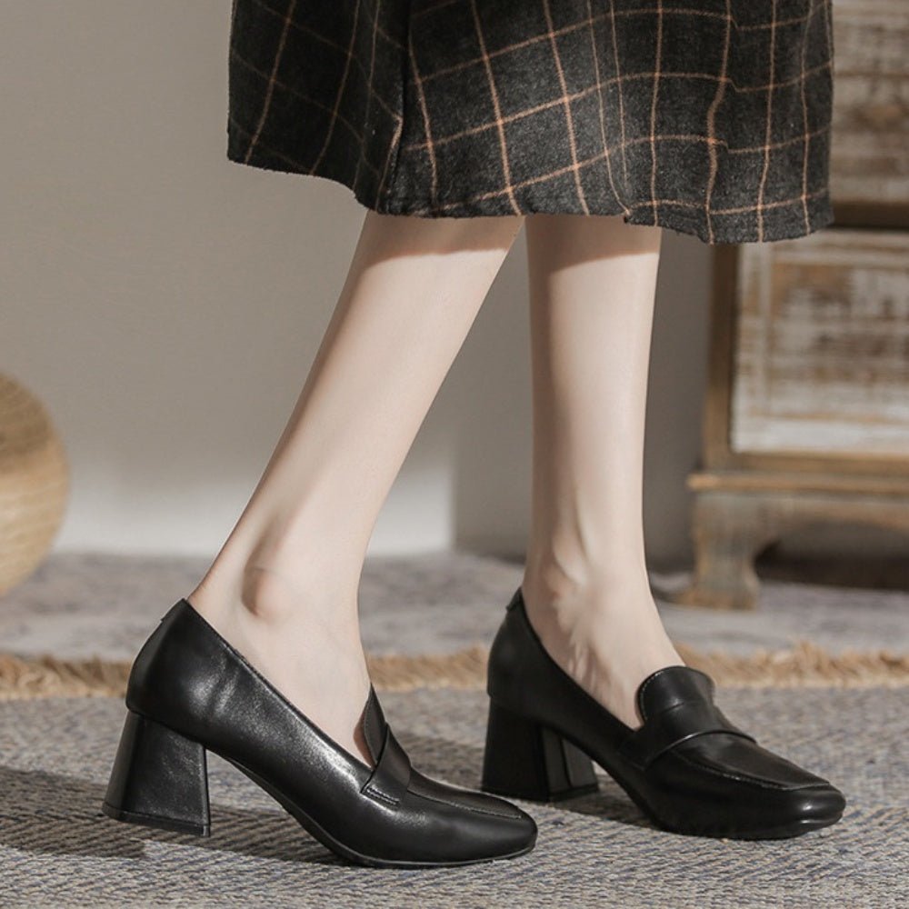 ベーシックヒールローファー|オフィスカジュアル レディース 通販 Millennial Generation【ミレジェネ】