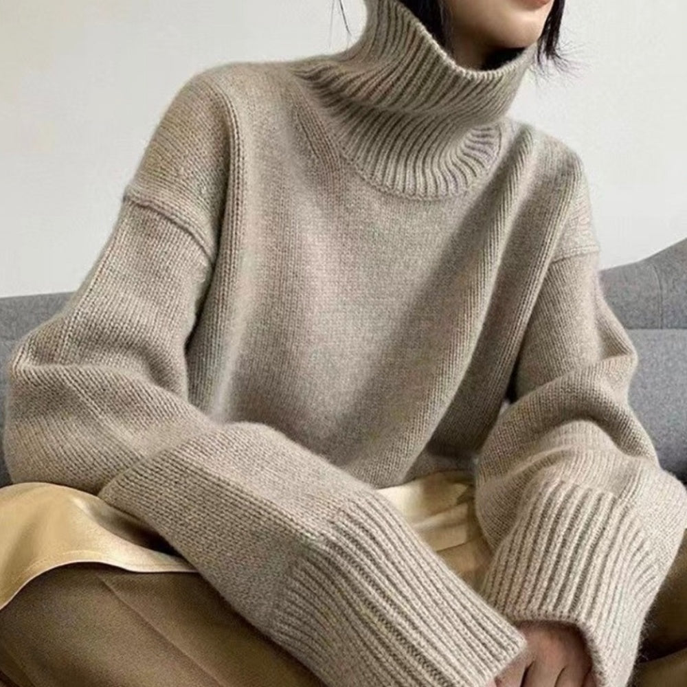 タートルネックオーバーシルエットニット|オフィスカジュアル レディース 通販【ミレジェネ】