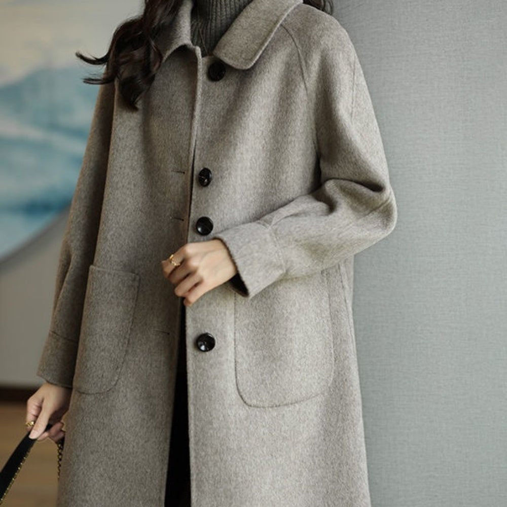 デザイン配置ボタンステンカラーコート|オフィスカジュアル レディース 通販【ミレジェネ】