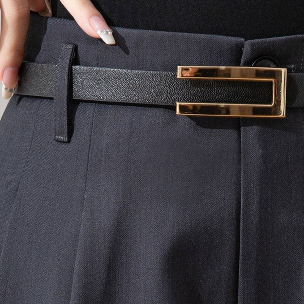 ハイウエストタック入りワイドパンツ|オフィスカジュアル レディース 通販【ミレジェネ】