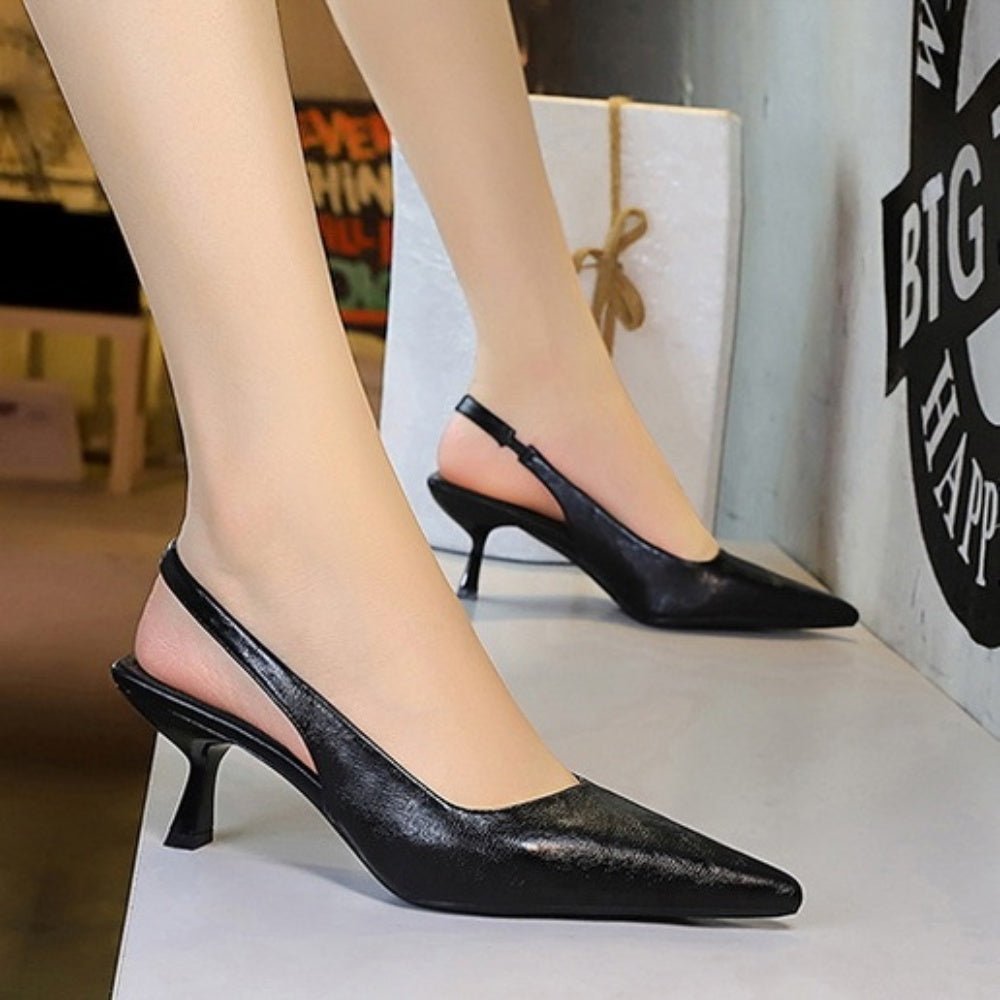 ポインテッドスリングバックパンプス|オフィスカジュアル レディース 通販【ミレジェネ】