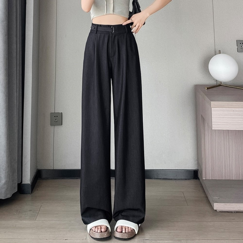 テンセルデニムストレートパンツ|オフィスカジュアル レディース 通販【ミレジェネ】