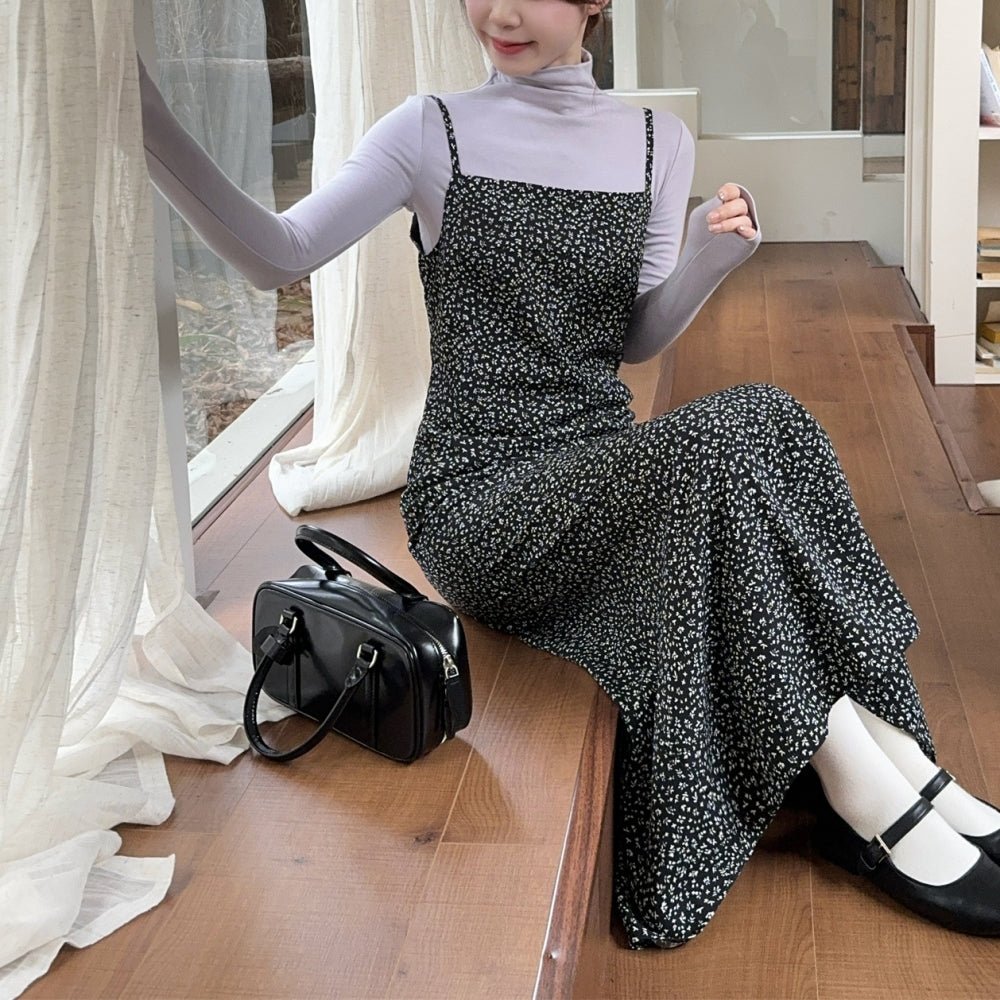 単色小花柄キャミワンピース|オフィスカジュアル レディース 通販【ミレジェネ】