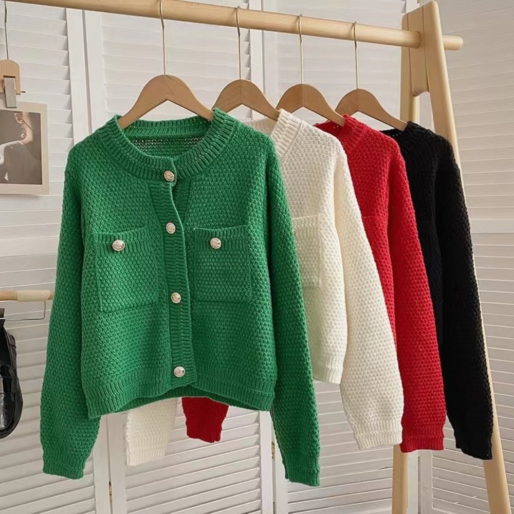 ワッフルニットカーディガン|オフィスカジュアル レディース 通販【ミレジェネ】