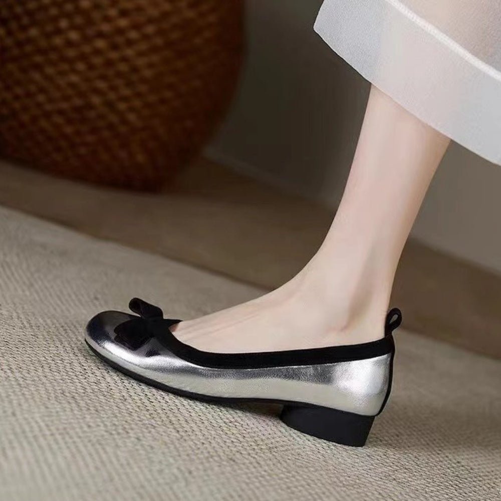 スクエアトゥリボンパンプス|オフィスカジュアル レディース 通販【ミレジェネ】