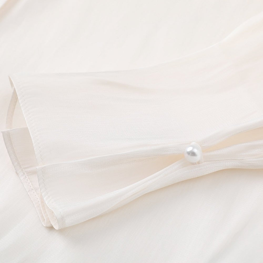 フラワーアクセントギャザーネックブラウス|オフィスカジュアル レディース 通販【ミレジェネ】