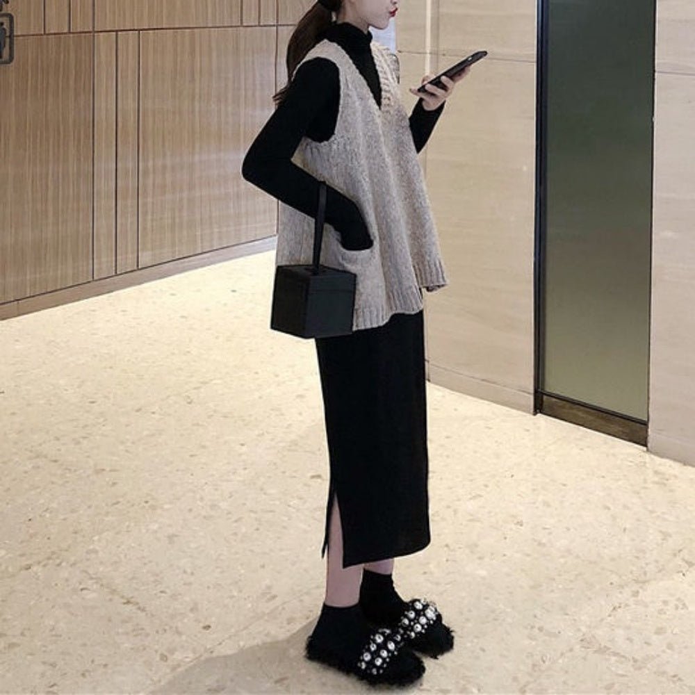 ベストセットニットワンピース|オフィスカジュアル レディース 通販【ミレジェネ】