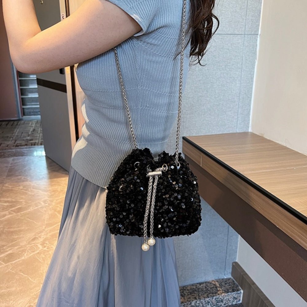 スパンコール巾着 ミニショルダーバッグ|オフィスカジュアル レディース 通販【ミレジェネ】
