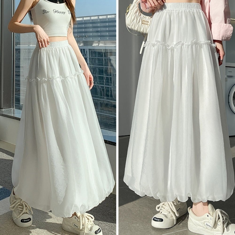 シフォンマキシバルーンスカート|オフィスカジュアル レディース 通販【ミレジェネ】