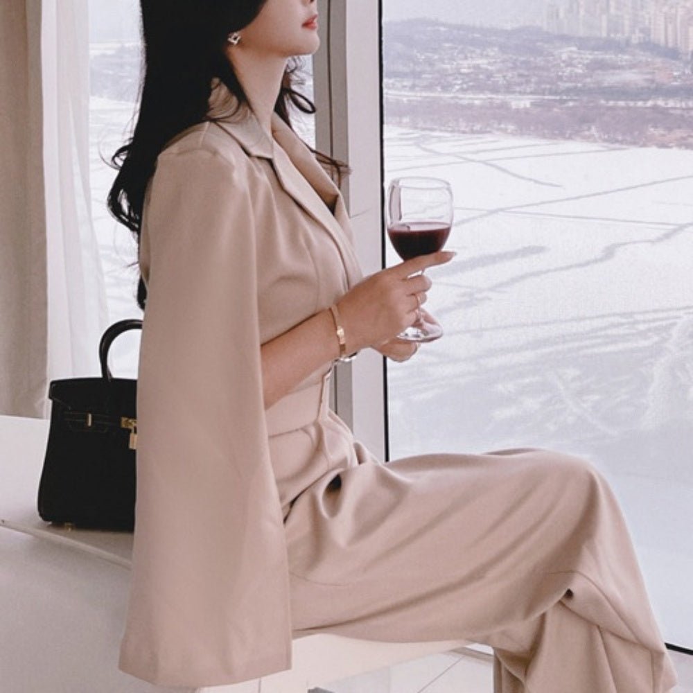 スリットスリーブオールインワン|オフィスカジュアル レディース 通販【ミレジェネ】