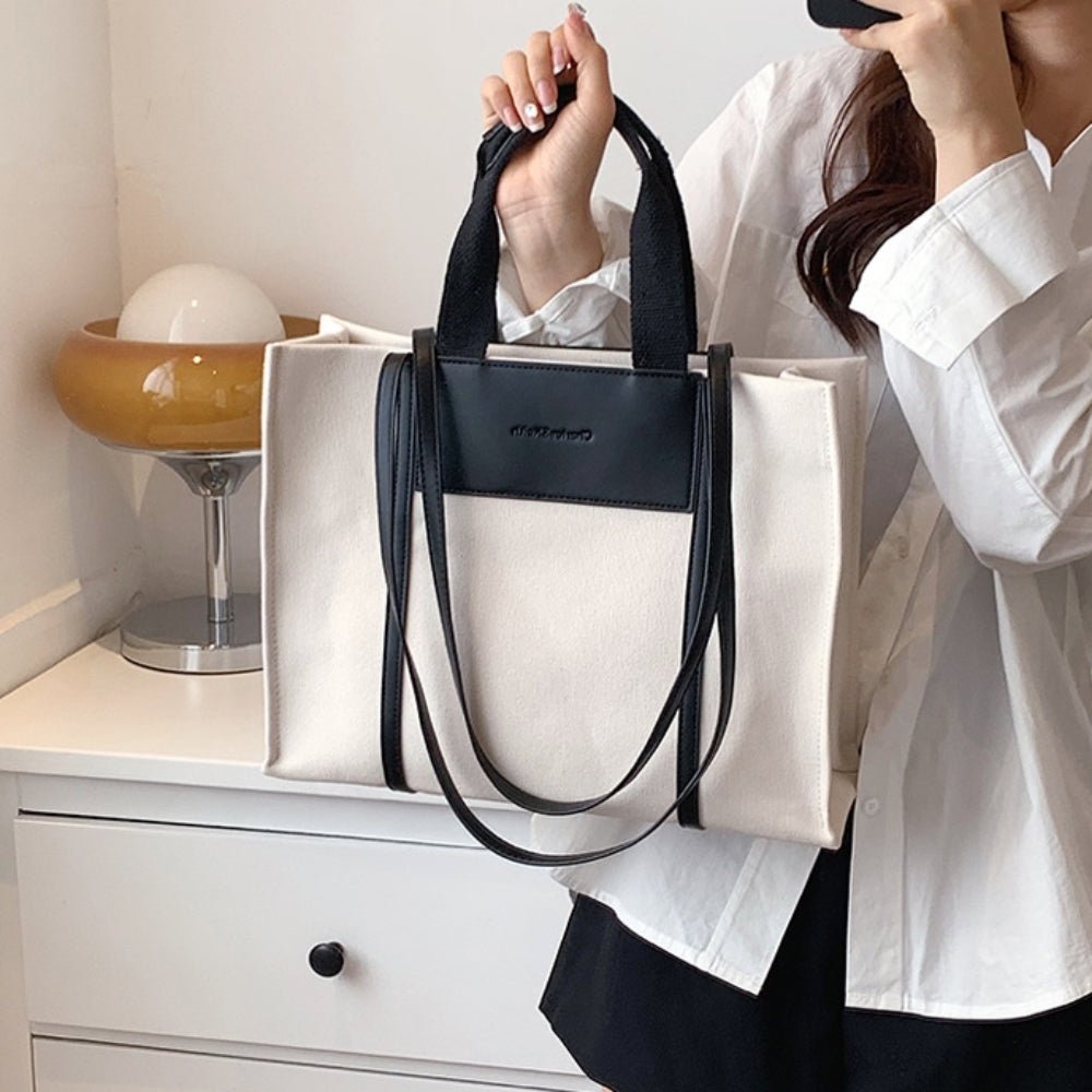 異素材コンビビッグトートバッグ|オフィスカジュアル レディース 通販【ミレジェネ】